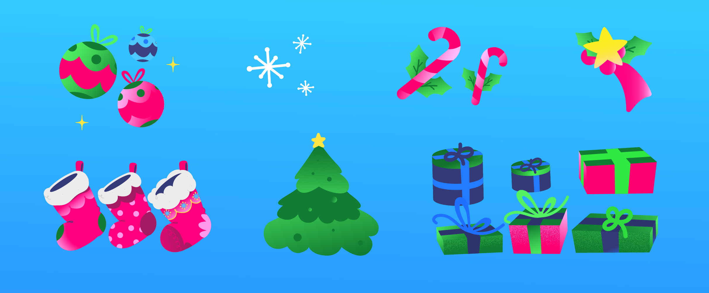 Christmas toolkit Elements with Disney Channel branding and holiday magic.