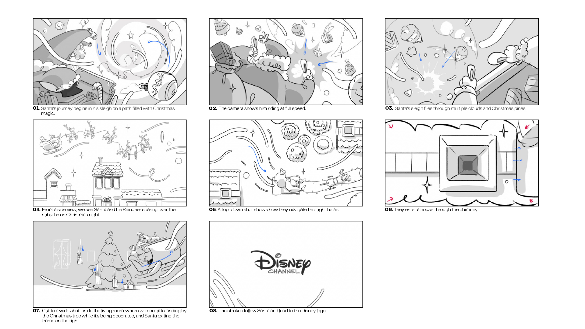 Behind-the-scenes process mixing 2D illustration and 3D for Disney Channel Xmas campaign.