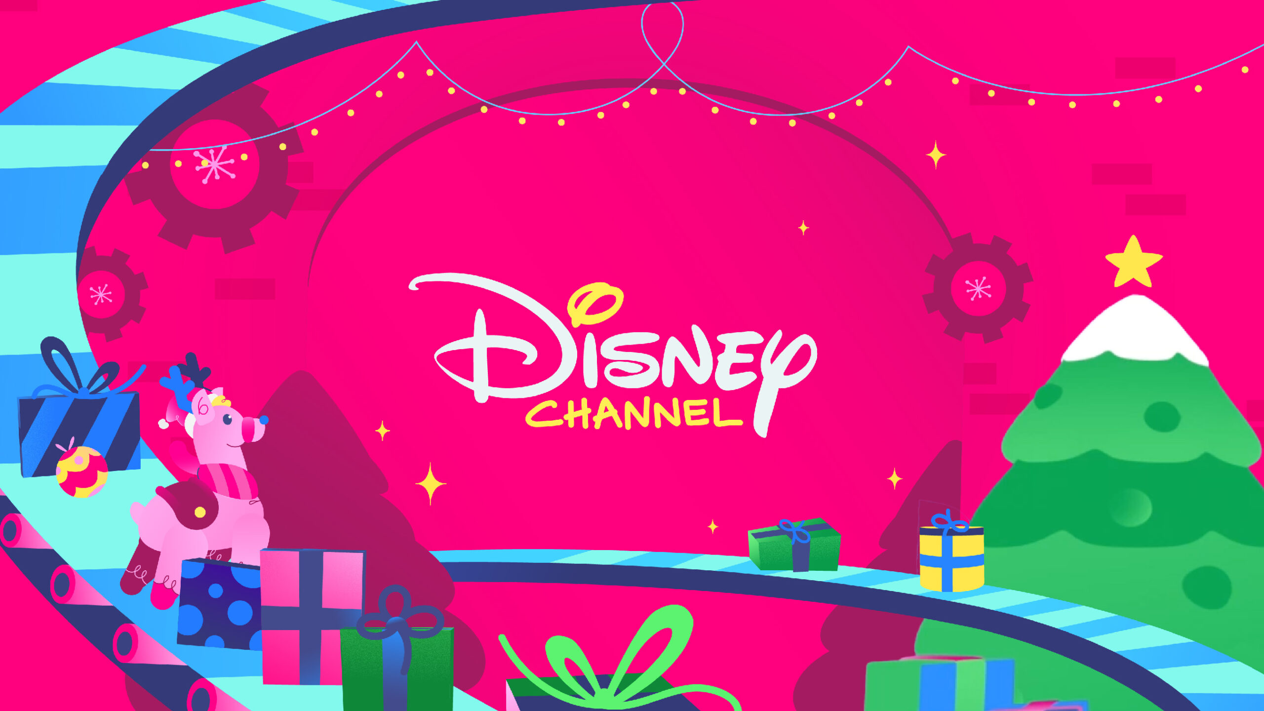 Santa’s Secret Workshop animated ID for the Disney Channel Xmas campaign.