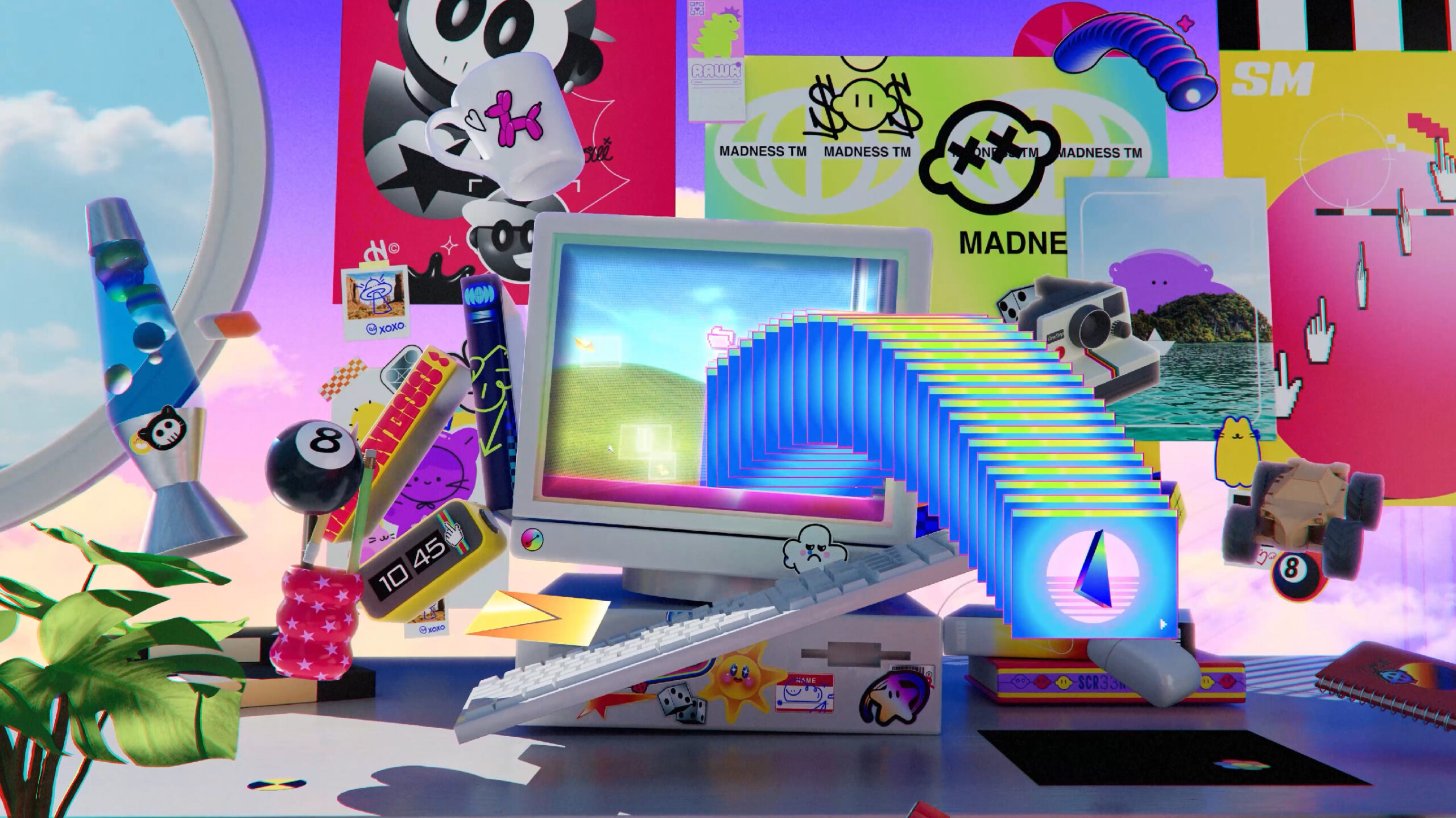 Screen Madness retro glitch preview, Pes Motion Studio,