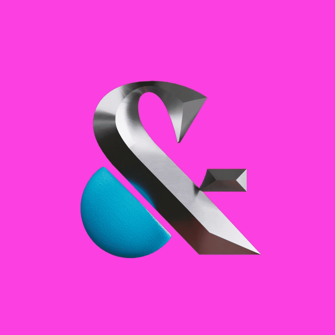 Special characters symbols in animated type design