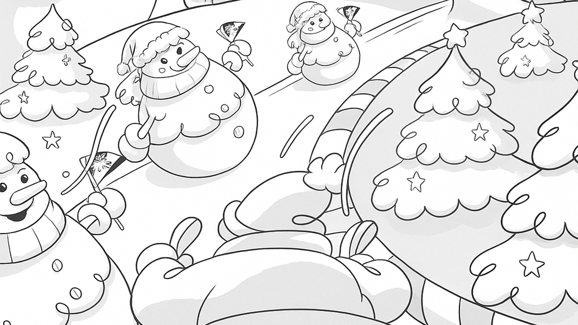 Behind-the-scenes process mixing 2D illustration and 3D for Disney Channel Xmas campaign.
