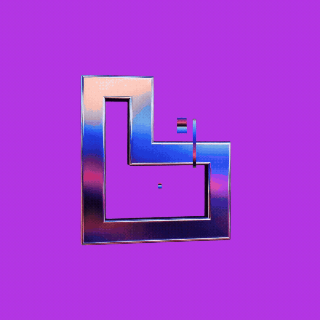 3D typography character “L” and “W” from Motion Array Supreme Letters