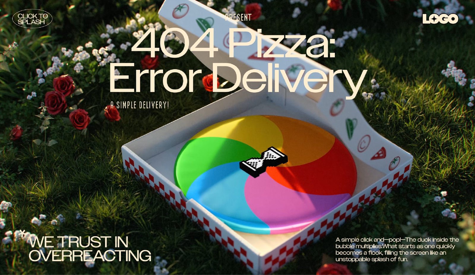 Motion Array Overreacting 404 Pizza Error Delivery animation