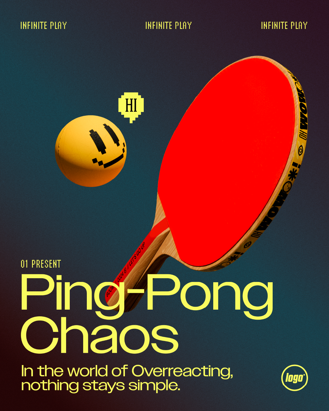 Motion Array Overreacting Ping-Pong Chaos 3D animation