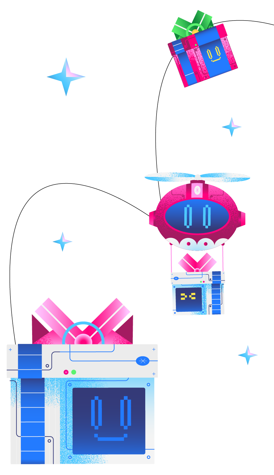 Disney Xmas Motion Design festive robot character