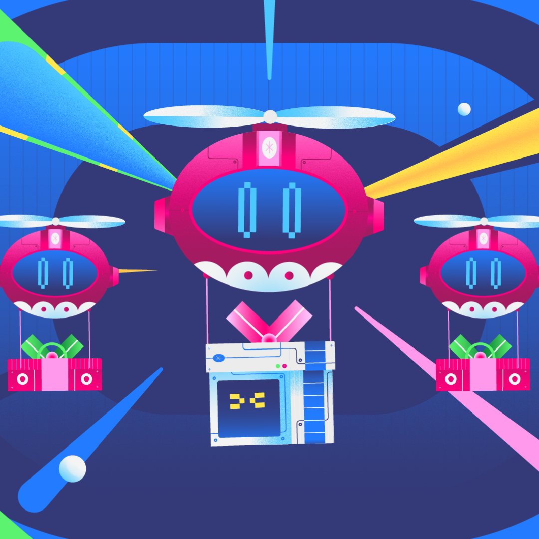 Disney Xmas Motion Design festive robot character