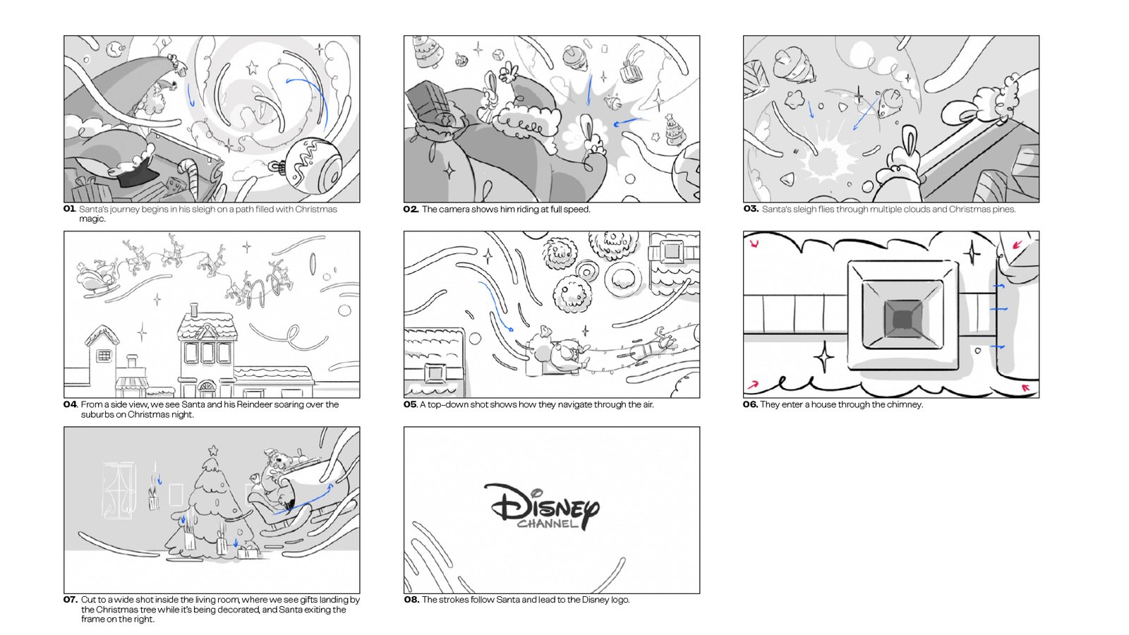 Behind-the-scenes process mixing 2D illustration and 3D for Disney Channel Xmas campaign.