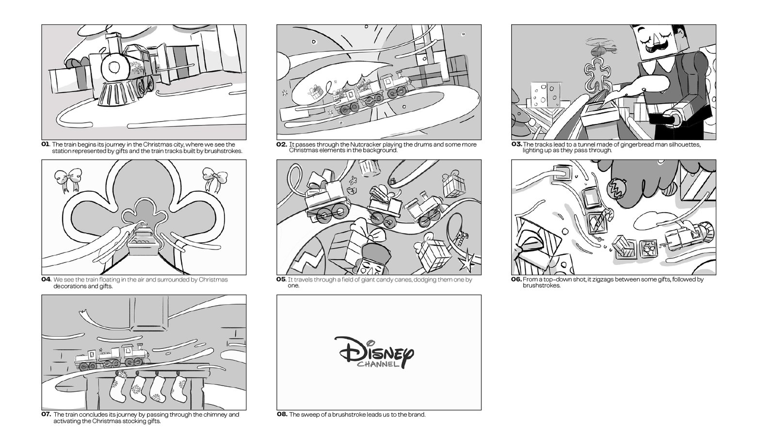 Behind-the-scenes process mixing 2D illustration and 3D for Disney Channel Xmas campaign.