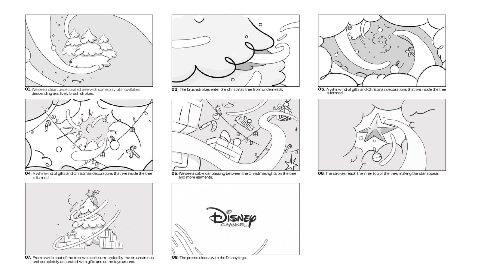 Behind-the-scenes process mixing 2D illustration and 3D for Disney Channel Xmas campaign.