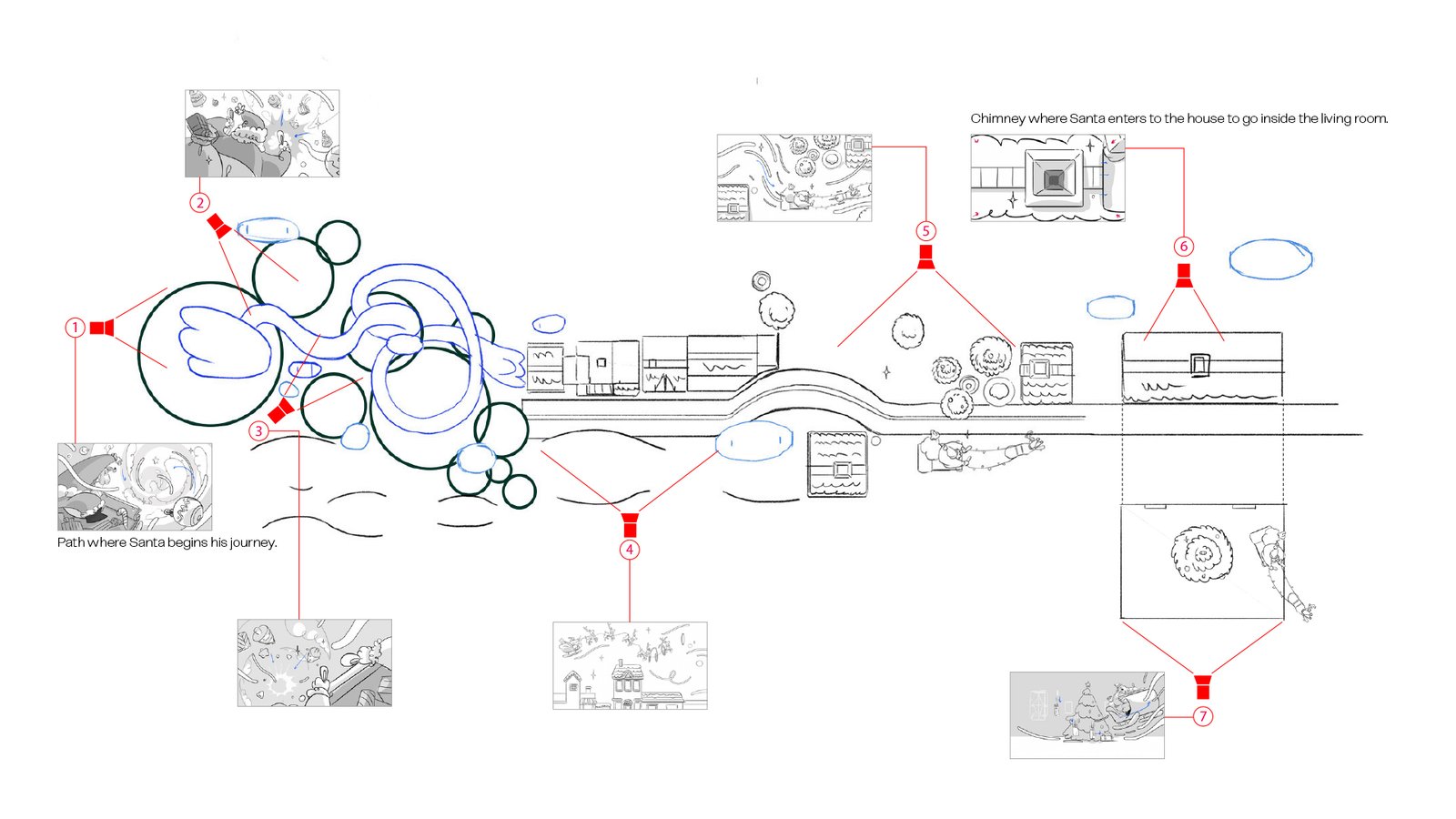 Behind-the-scenes process mixing 2D illustration and 3D for Disney Channel Xmas campaign.