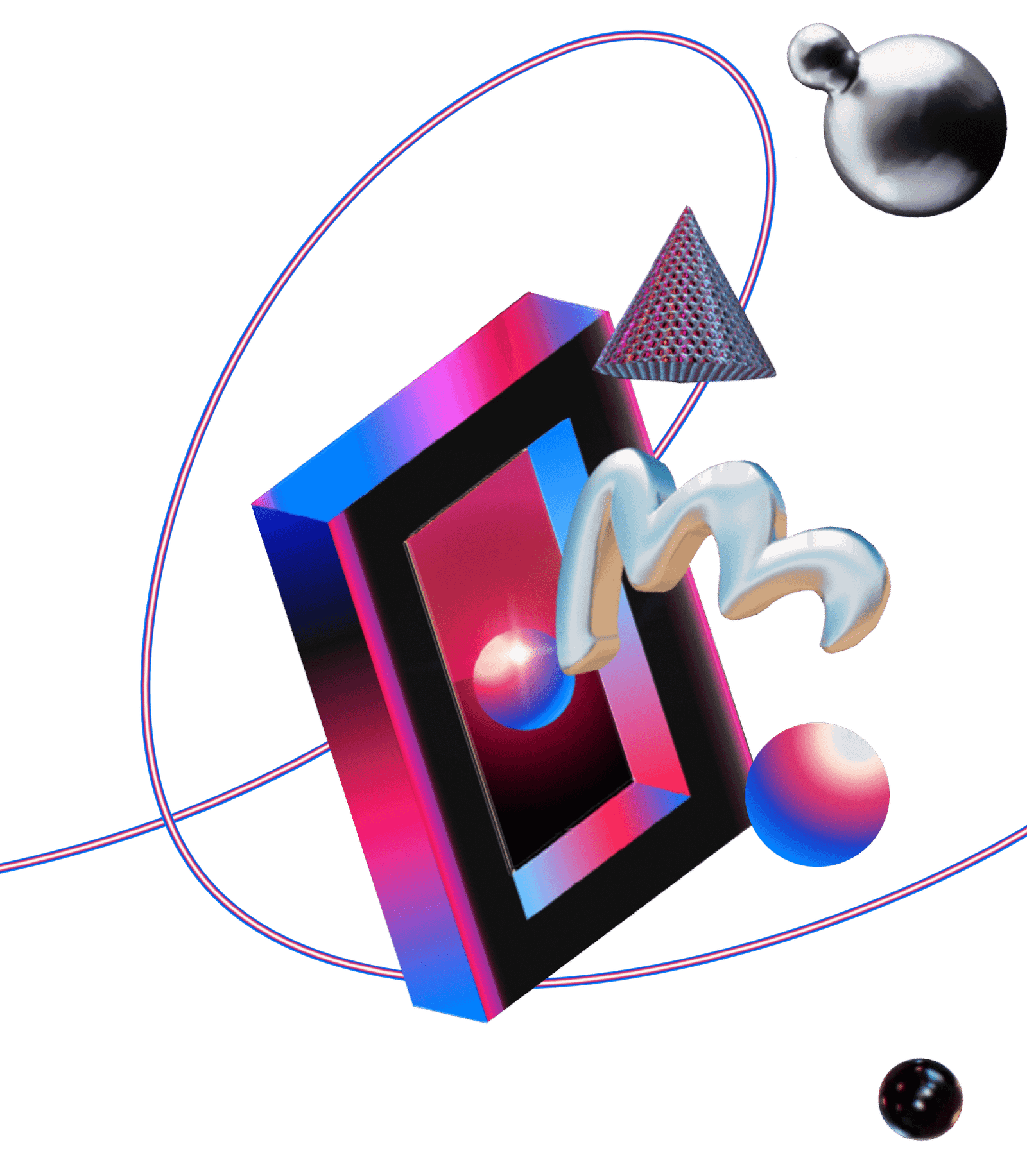 Between Dimensions Motion Array – interdimensional tunnel with bold colors